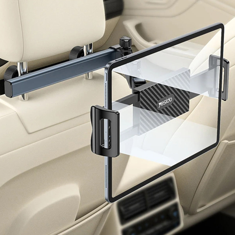 Auto držák na opěrku hlavy Yesido C294 pro telefon / tablet, 4,7 palce - 13 palců, černý