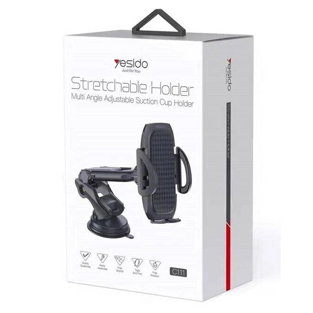 Auto držák Yesido C111, 4.5inch - 6.8inch, Černý