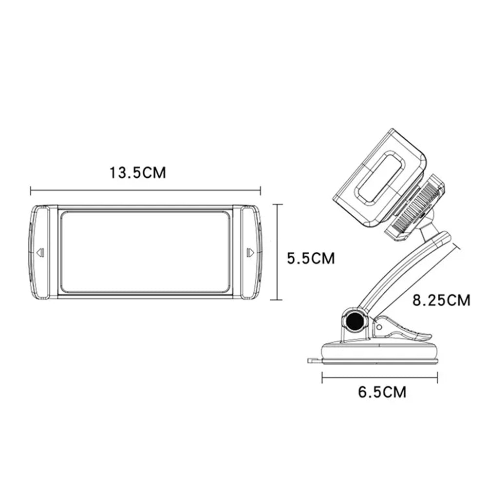 Auto držák Yesido C171, 4.7inch - 12inch, Černý