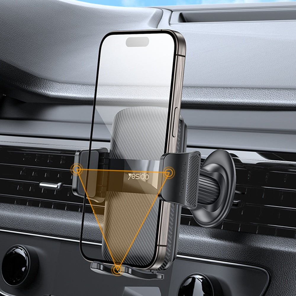 Auto držák Yesido C251, 4.8inch - 7.2inch, Černý