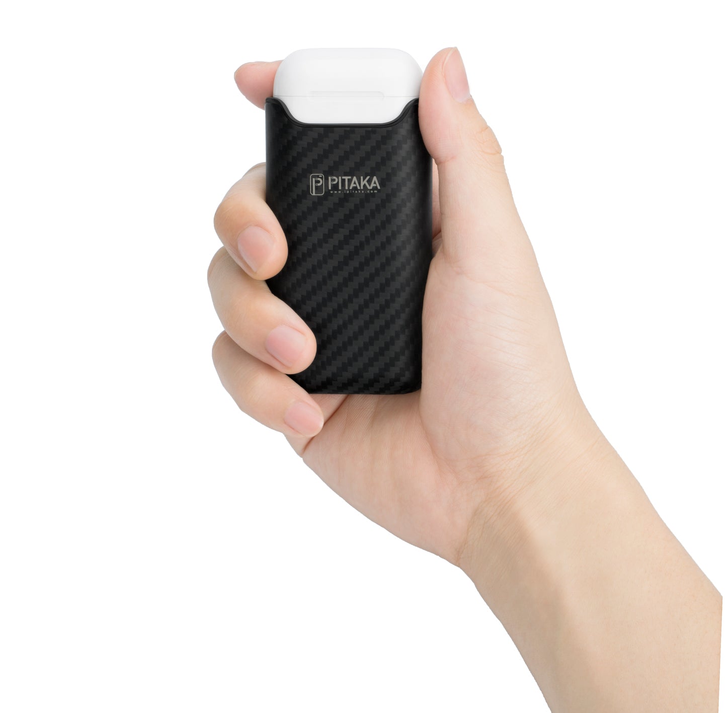 Pitaka Air Pal Premium Bezdrátová externí baterie pro Apple Airpods Gen 1 / Gen 2, 1200mAh, 5W, černá AP1001 AP1001