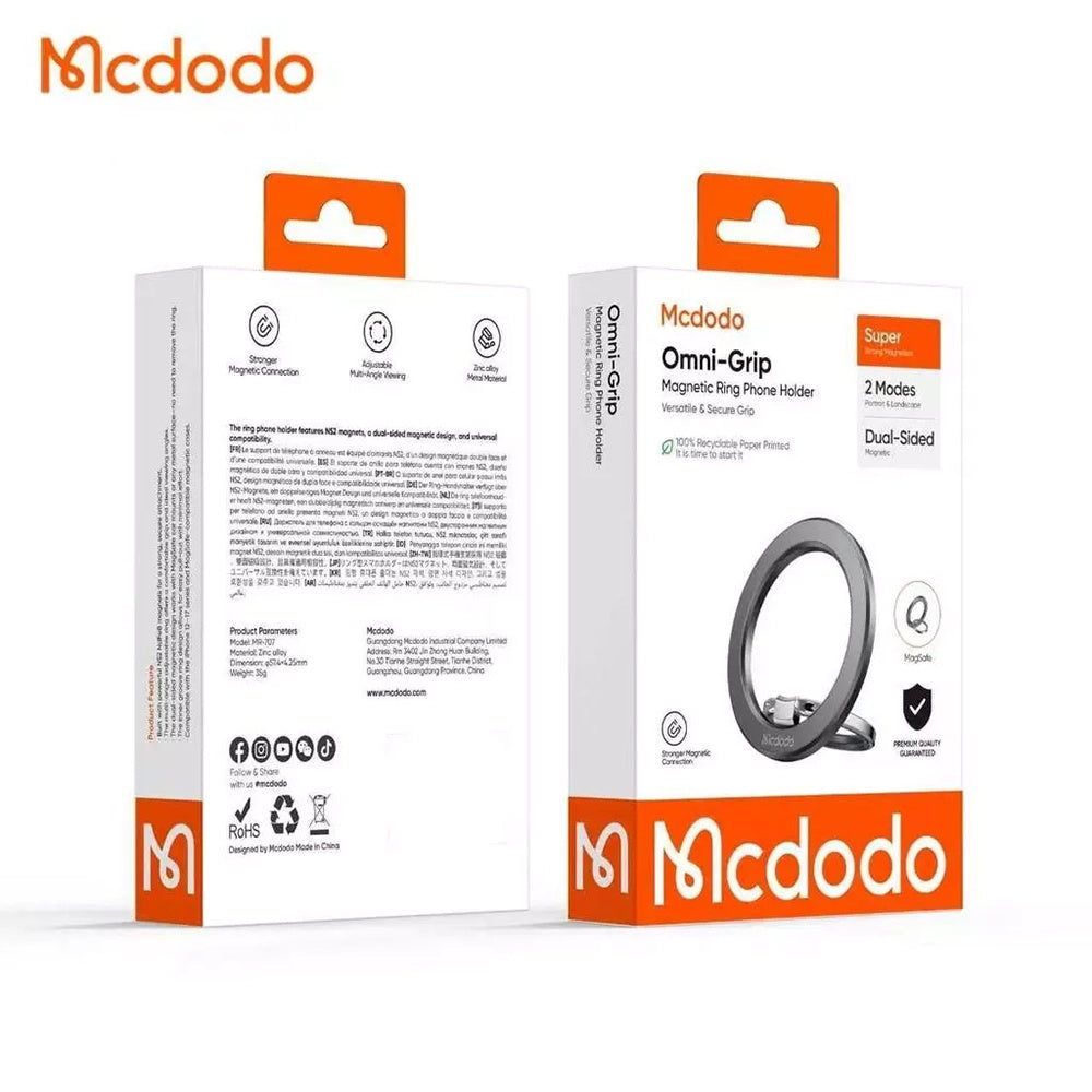 Držák na prst McDodo MR-7070, univerzální, černý