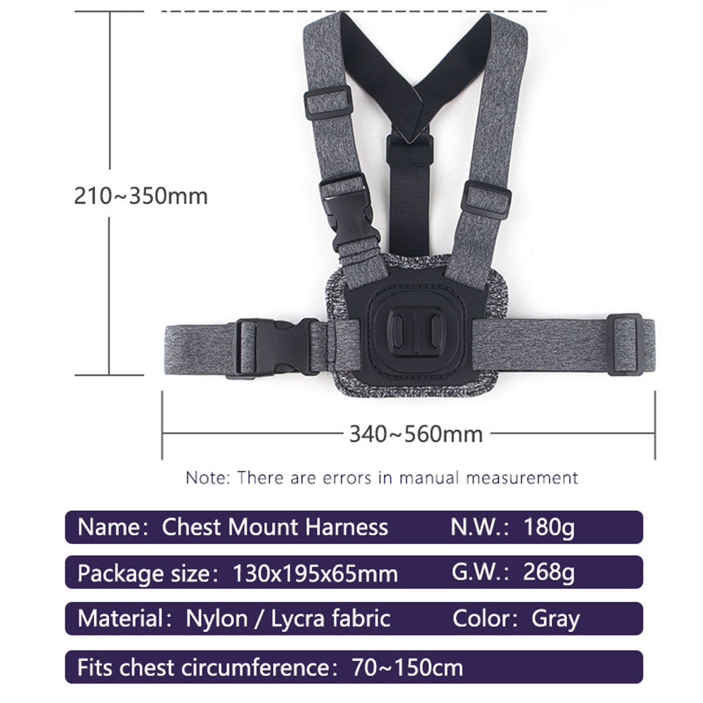 Držák na hrudní kameru Techsuit JX-002 pro GoPro Series, šedý