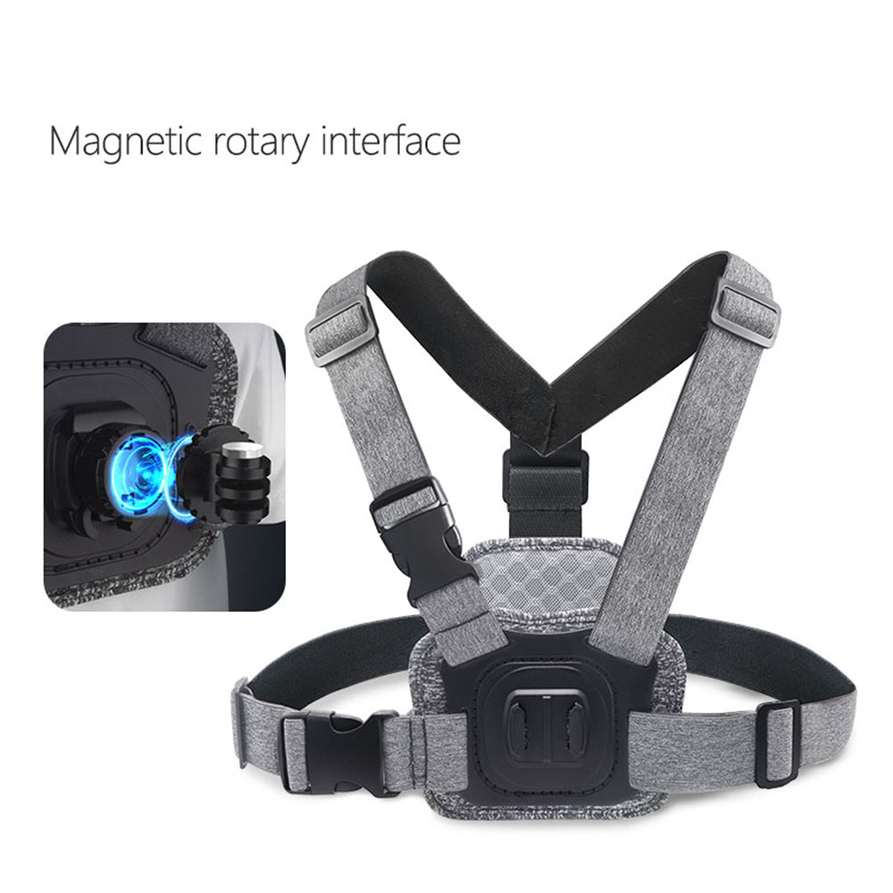 Držák na hrudní kameru Techsuit JX-002 pro GoPro Series, šedý