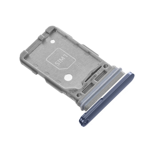 Držák SIM Samsung Galaxy S21 5G G991 / S21+ 5G G996, Dual SIM, modrý