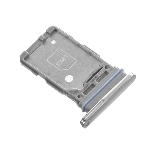 Držák SIM Samsung Galaxy S21 5G G991 / S21+ 5G G996, Dual SIM, stříbrný