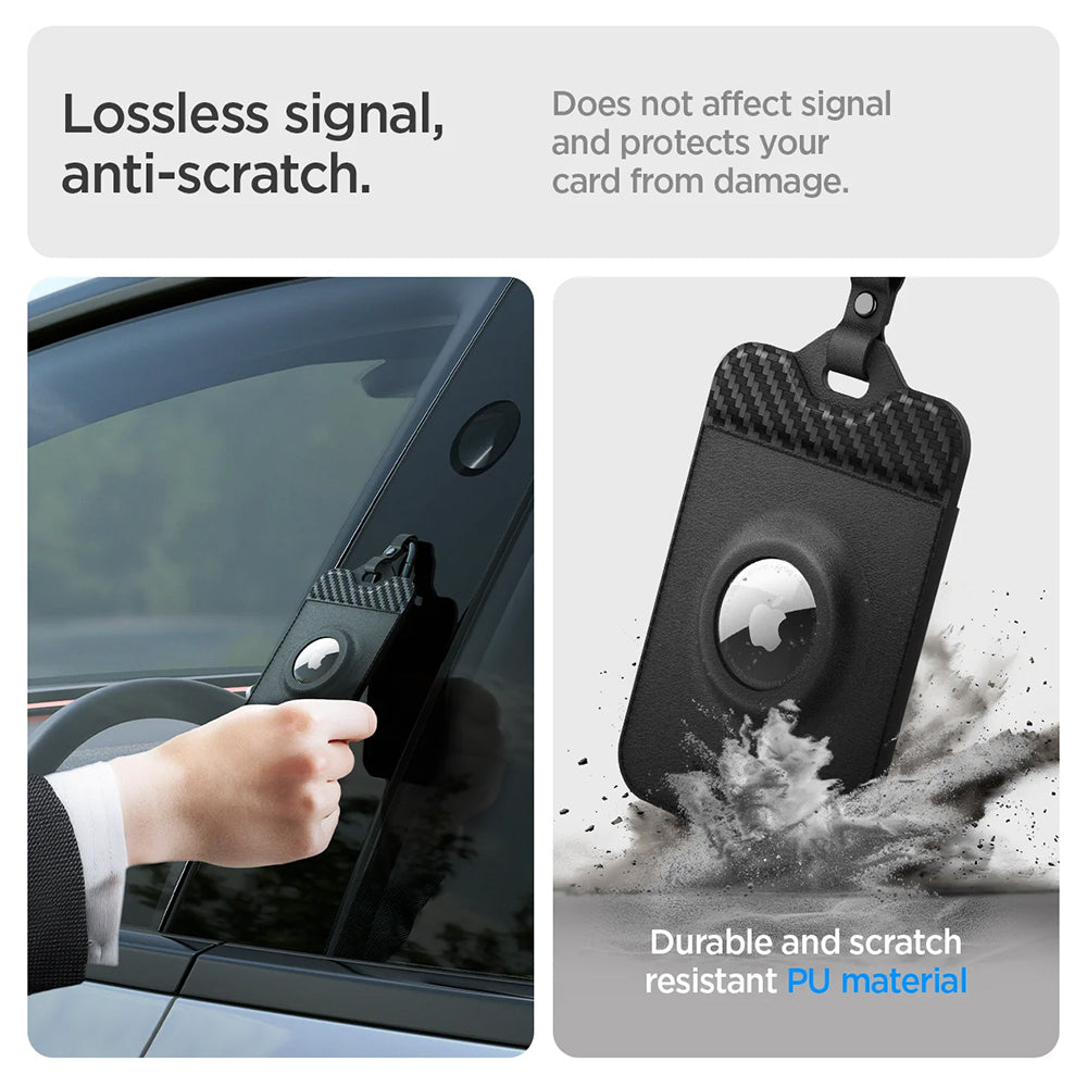 Držák klíče karty Spigen Air Fit pro Tesla / Apple AirTag, sada 2 kusy ACP08793