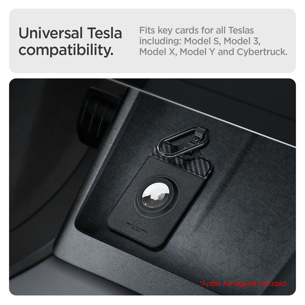 Držák klíče karty Spigen Air Fit pro Tesla / Apple AirTag, sada 2 kusy ACP08793