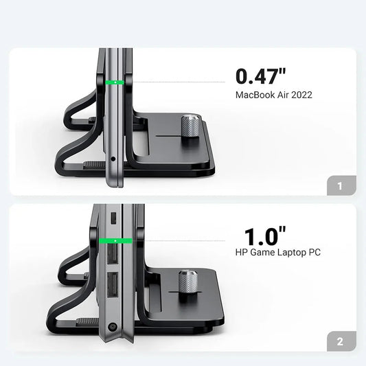 Vertikální stojan UGREEN LP258 (25706) pro notebooky o tloušťce 12mm - 26mm, černý