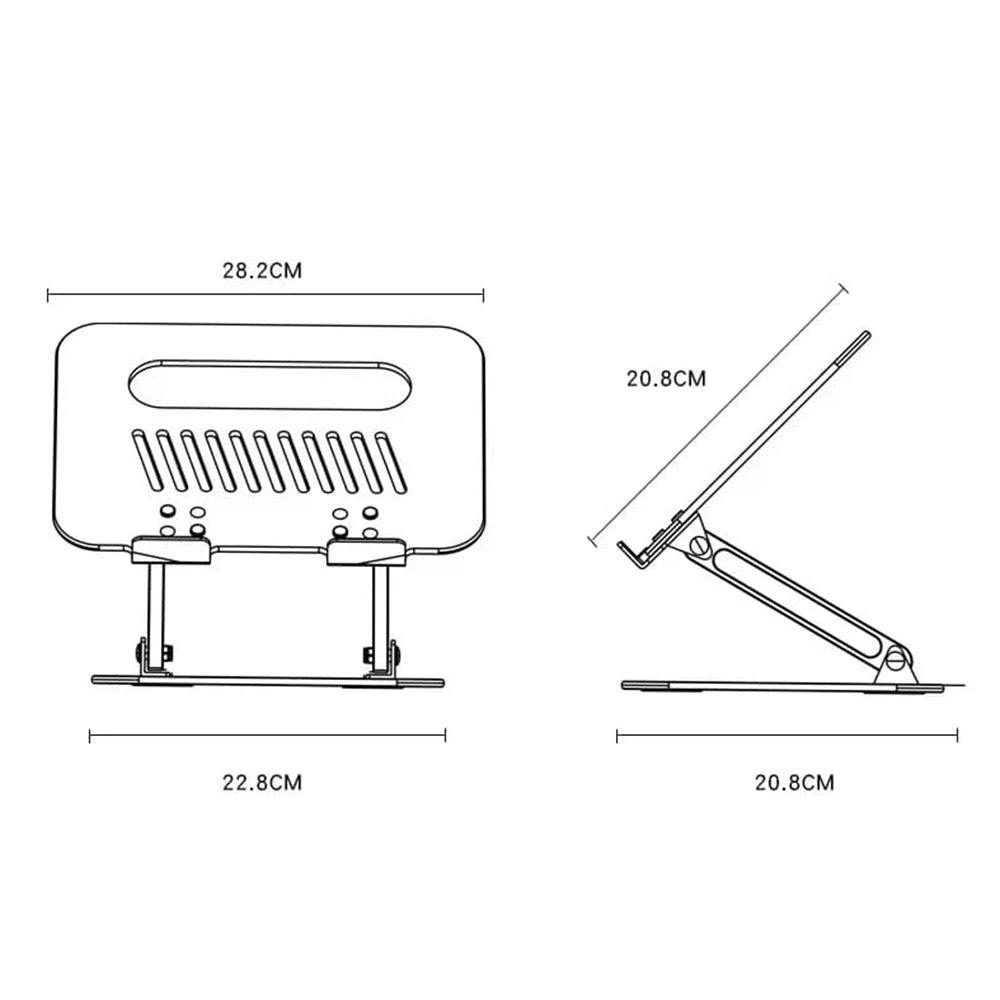 Podstavec Yesido LP05 pro laptop 10inch - 17inch, stříbrný.