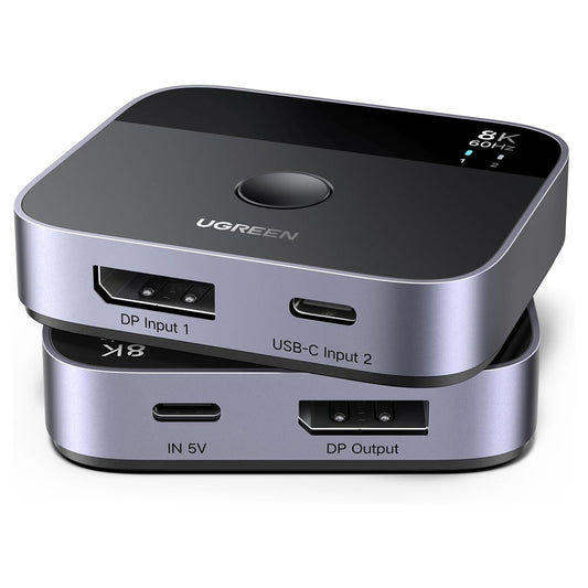 Přepínač Video DisplayPort / USB-C UGREEN 65878, Černý