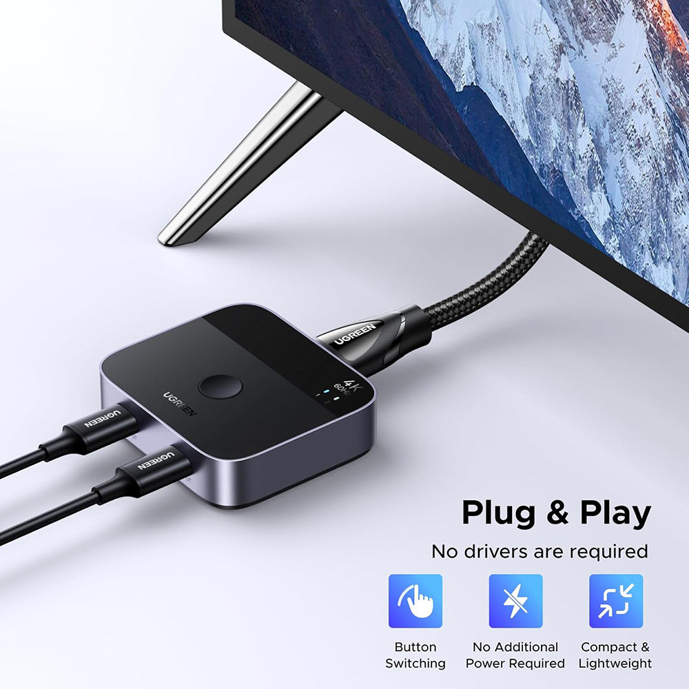 Switch Video USB-C UGREEN AW502 (55451), Šedý