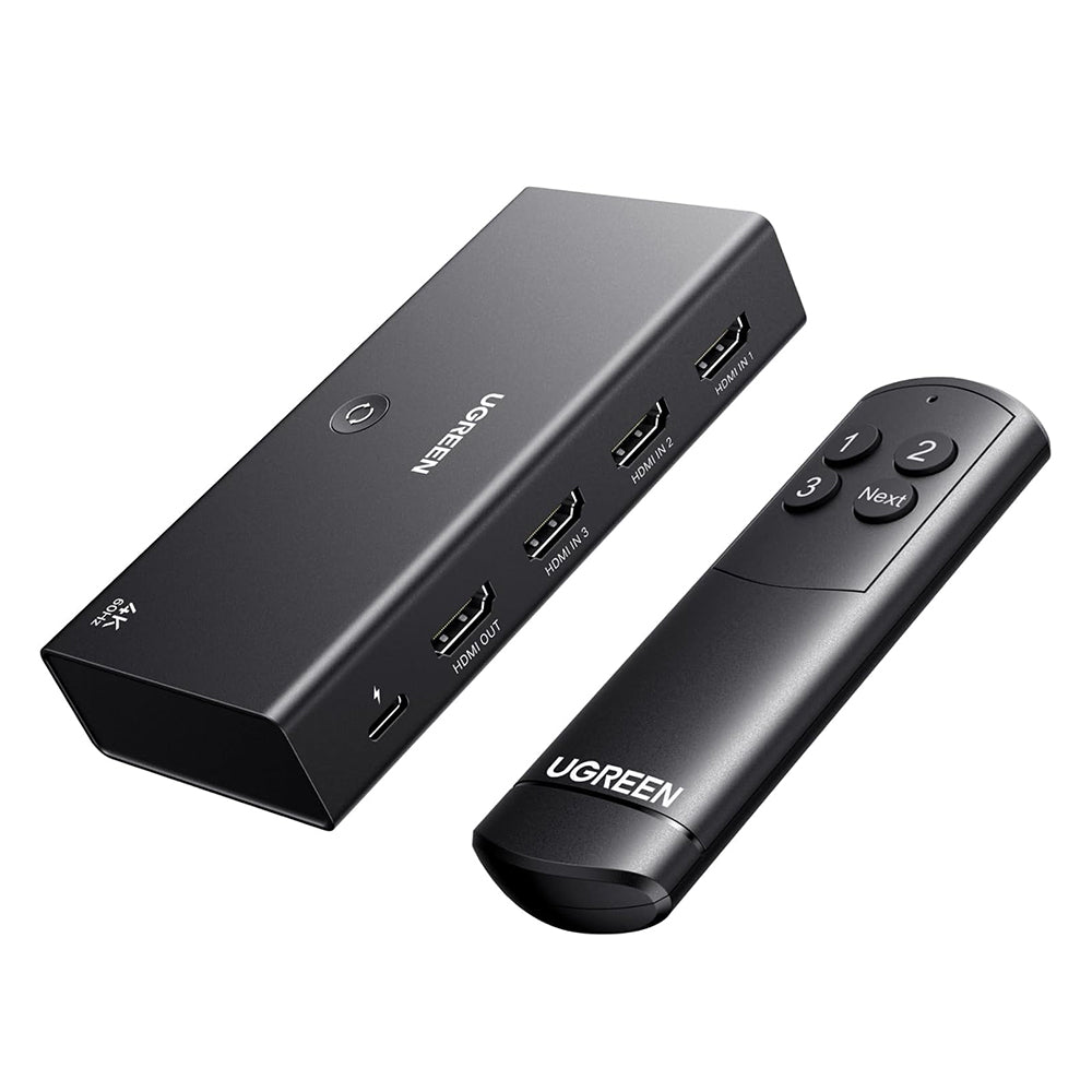 Přepínač HDMI videa UGREEN AW504 (55857), černý