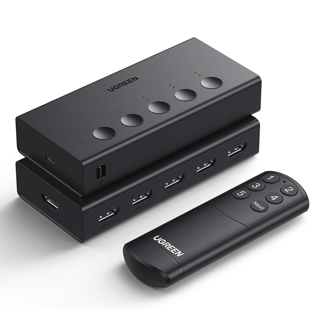 Přepínač HDMI videa UGREEN CM568 (90512), černý