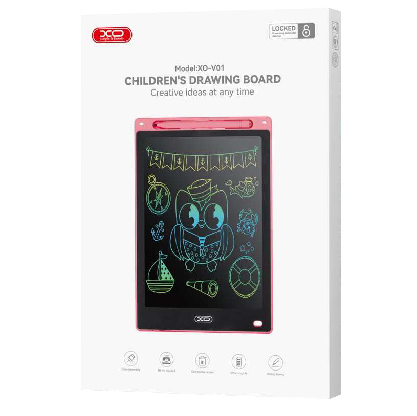 Kreslící/psací tablet XO Design V01, 10 palců, růžový