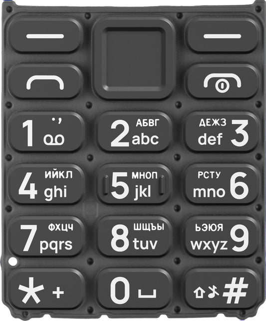 Cyrillic Keypad pro HMD 105 / Nokia 105 (2024), černá