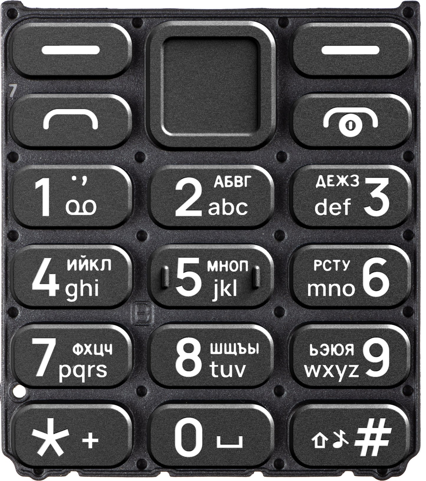 Cyrillic Keypad pro HMD 110 / Nokia 110 (2024), černá