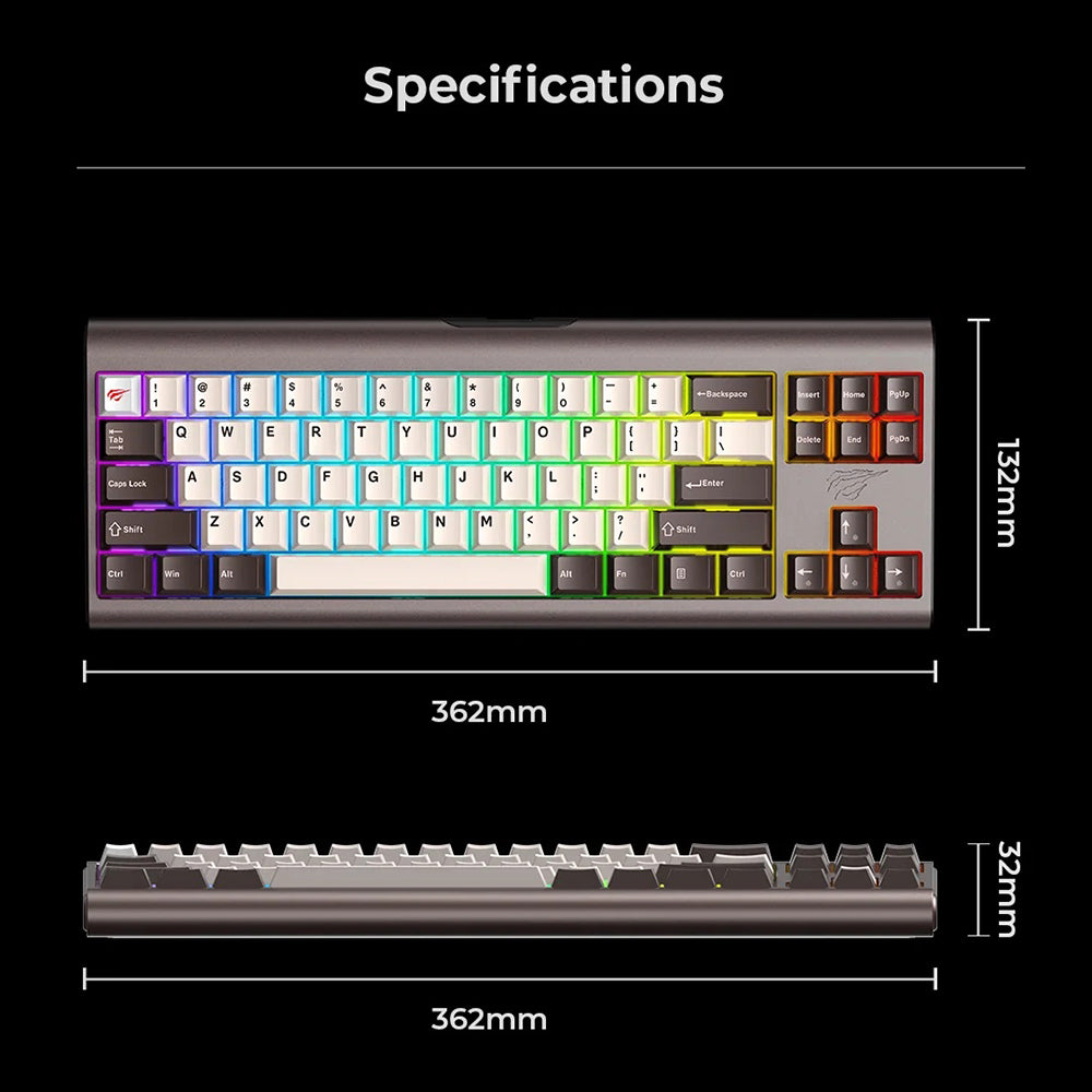Klávesnice Gaming Wired USB HAVIT KB896L, RGB, 1.2m, Růžová