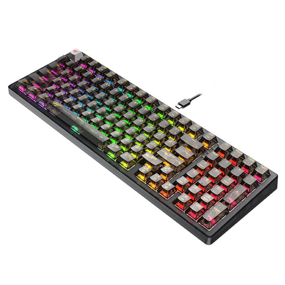 Klávesnice Gaming Wired USB HAVIT KB875L, RGB, 1.8m, Černá průhledná