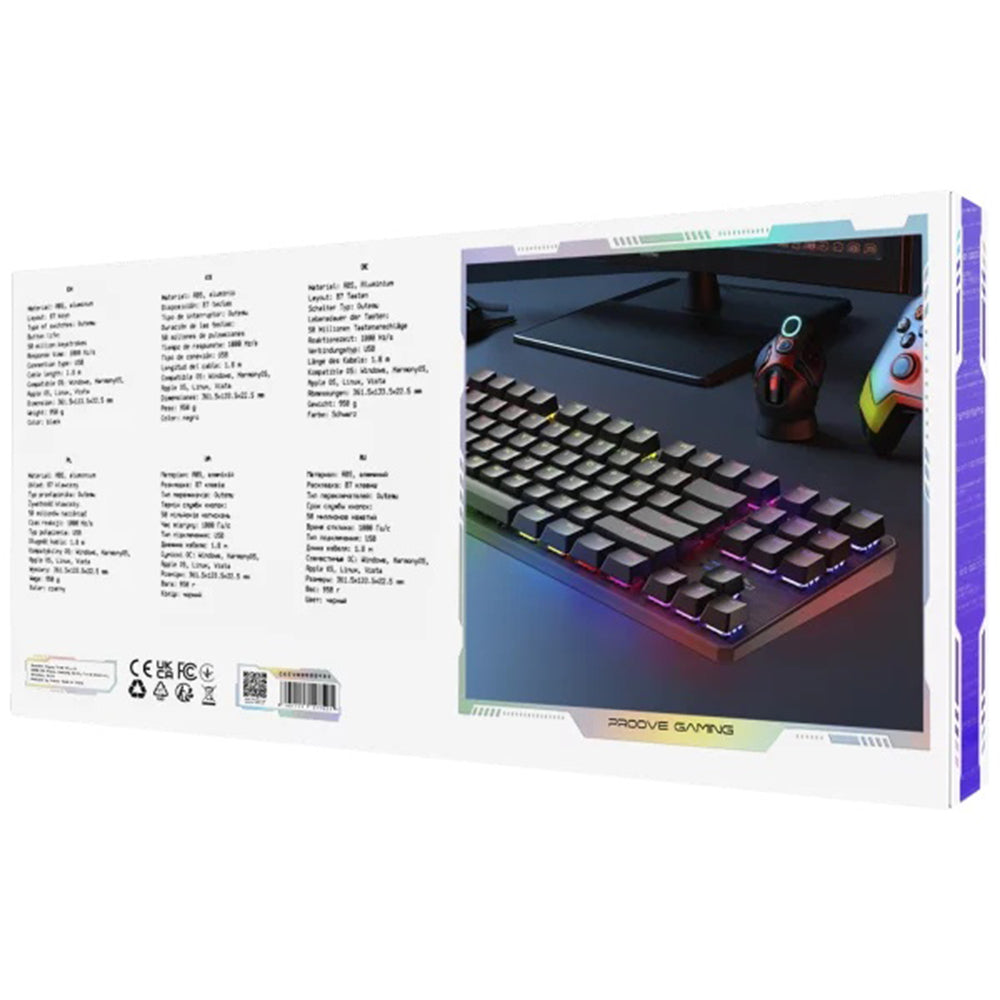 Klávesnice Gaming Wired USB Proove Everfrost, RGB, 1.8m, Černá CKEVEN00000401