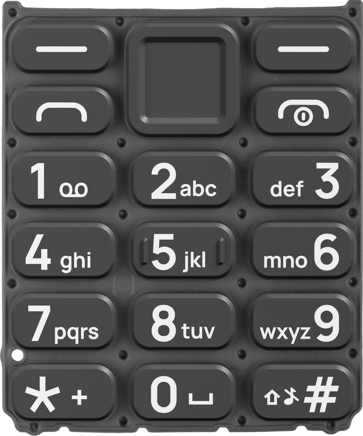Latin Keypad for HMD 105 / Nokia 105 (2024), Black
