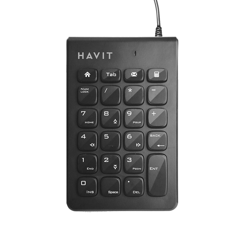 Numerická klávesnice Wired USB HAVIT KB223, 1,5m, černá