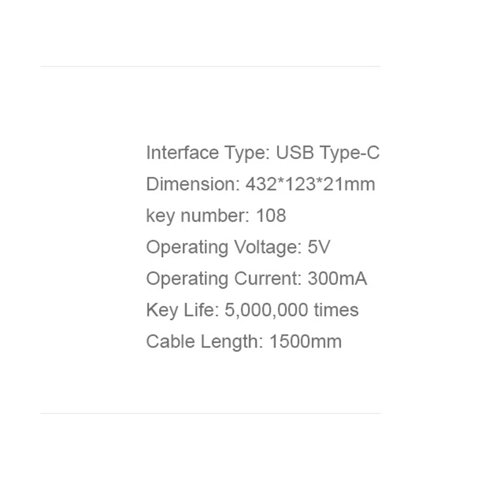 Klávesnice Wired USB HAVIT KB252, USB-C, 1.5m, Černá