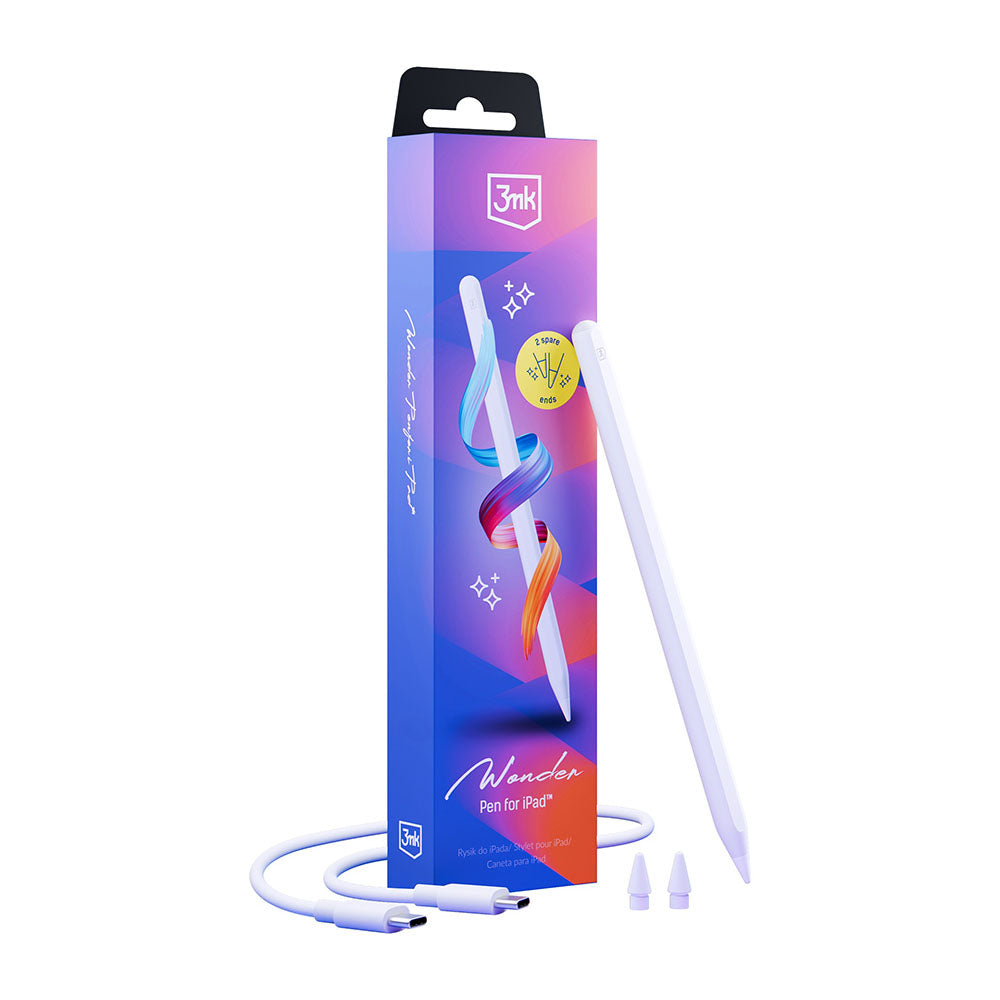 Touch Pen 3MK Wonder pro Apple iPad, Aktivní verze, Bílá