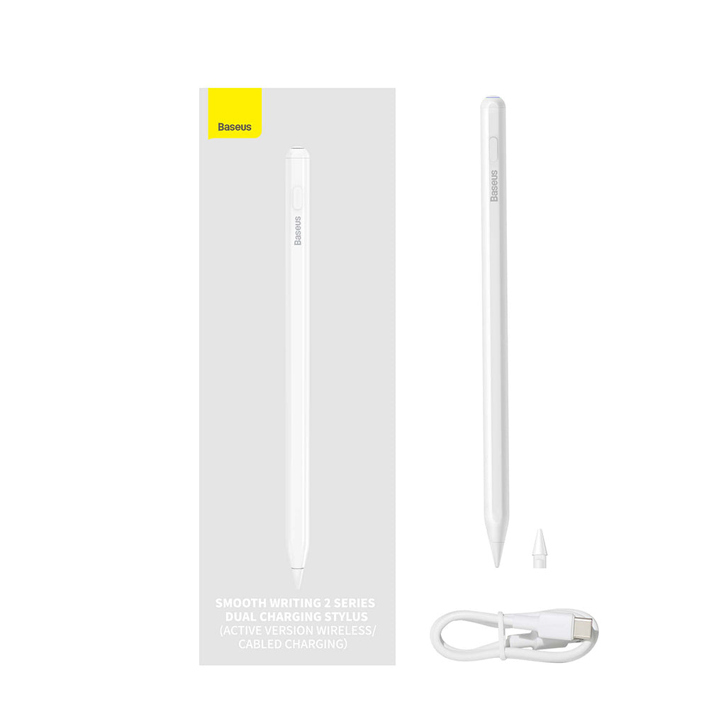 Touch Pen Baseus Smooth Writing 2 Series pro Apple iPad, Bezdrátová aktivní verze, Bílá SXBC080102