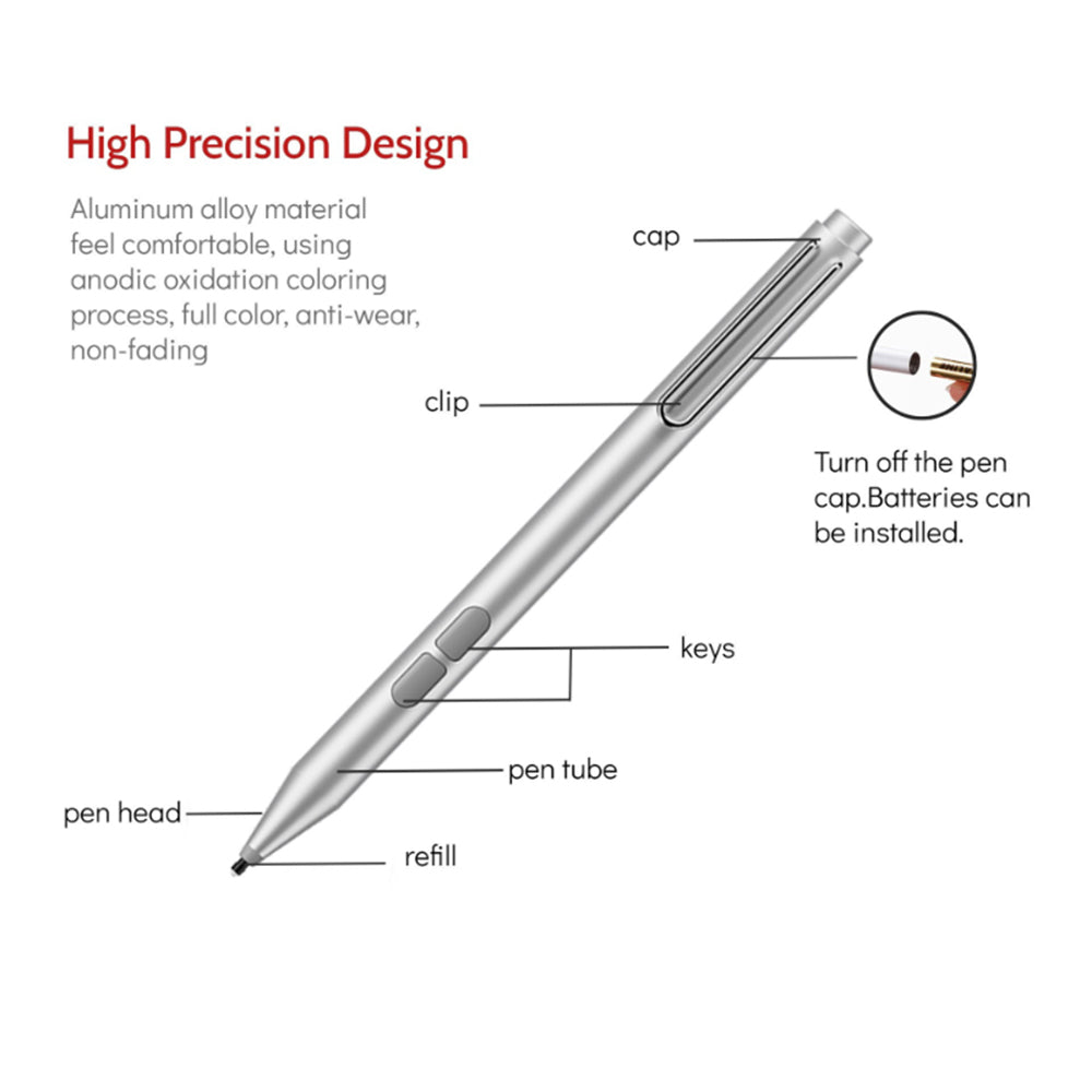 Touch Pen Techsuit F94S pro Microsoft Surface / Asus Transformer / Zen / Vivobook / HP Envy / Pavilion / Spectre, Aktivní verze, Černá