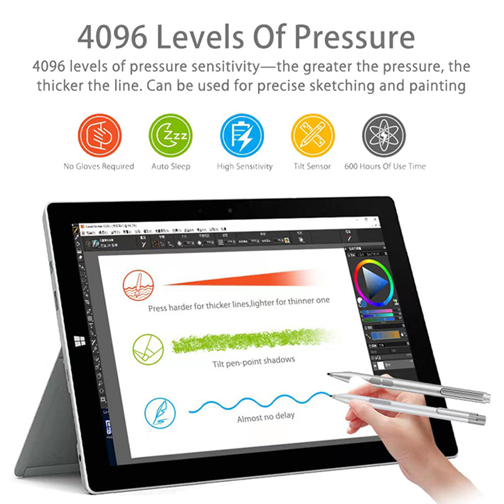 Touch Pen Techsuit F94S pro Microsoft Surface / Asus Transformer / Zen / Vivobook / HP Envy / Pavilion / Spectre, Aktivní verze, Černá