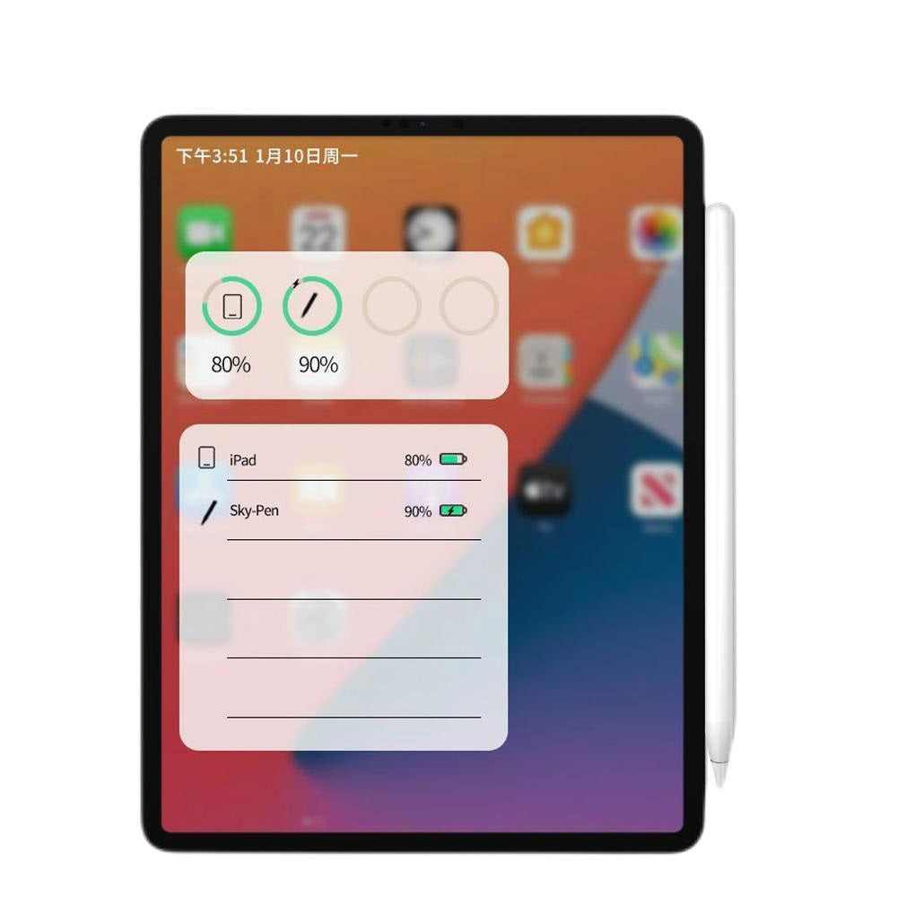 Touch Pen Techsuit M2 pro Apple iPad, Aktivní verze, Bílá