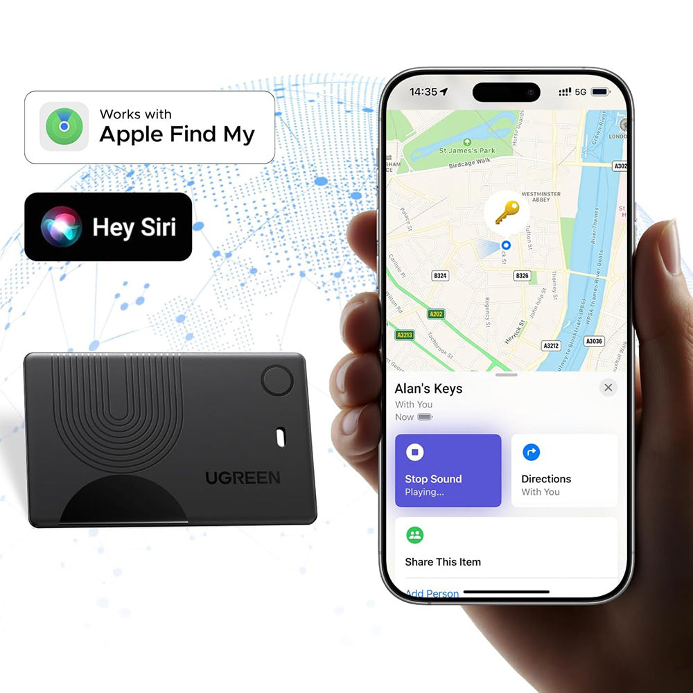 UGREEN SmartTag Smart Finder Slim 2 CM920 (75120A) pro iOS Series, Sada 2 kusy, Černá