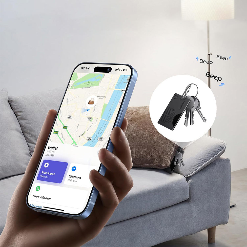 UGREEN SmartTag Smart Finder Slim 2 CM920 (75120A) pro iOS Series, Sada 2 kusy, Černá