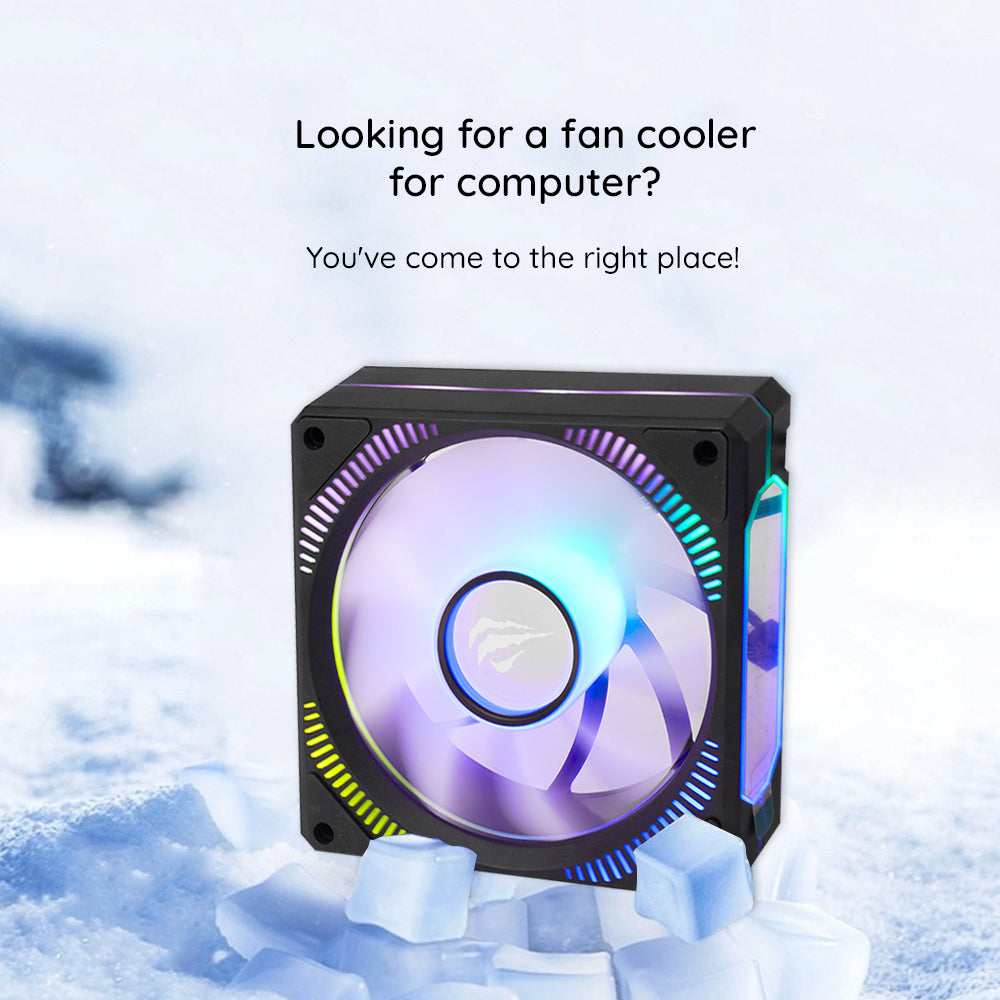 Ventilátor HAVIT F2096, RGB, 1800RPM, 30dB, 3W, Černý