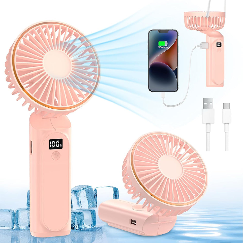 Přenosný ventilátor Techsuit M12, růžový