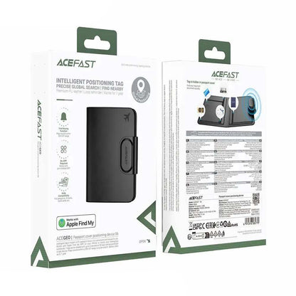 Acefast SmartTag Passport S6 pro iOS Series, Černý