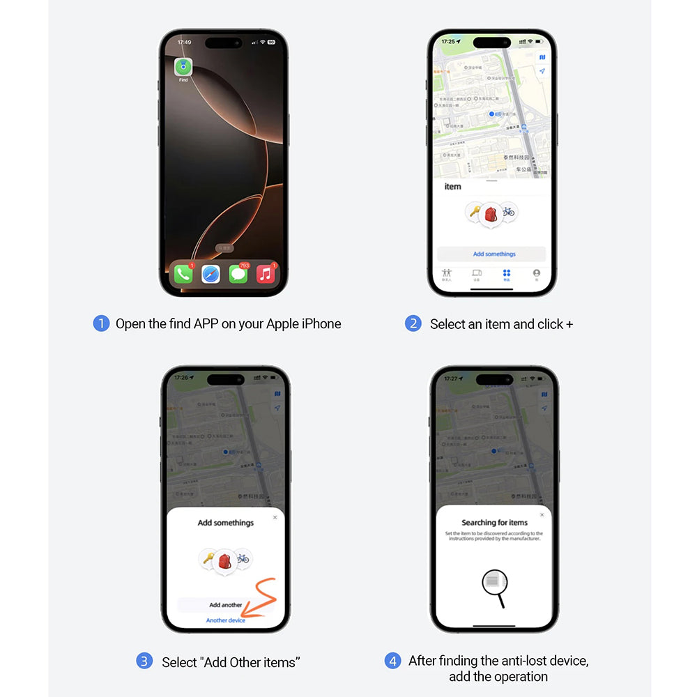 Acefast SmartTag S1 pro iOS Series, Šedý