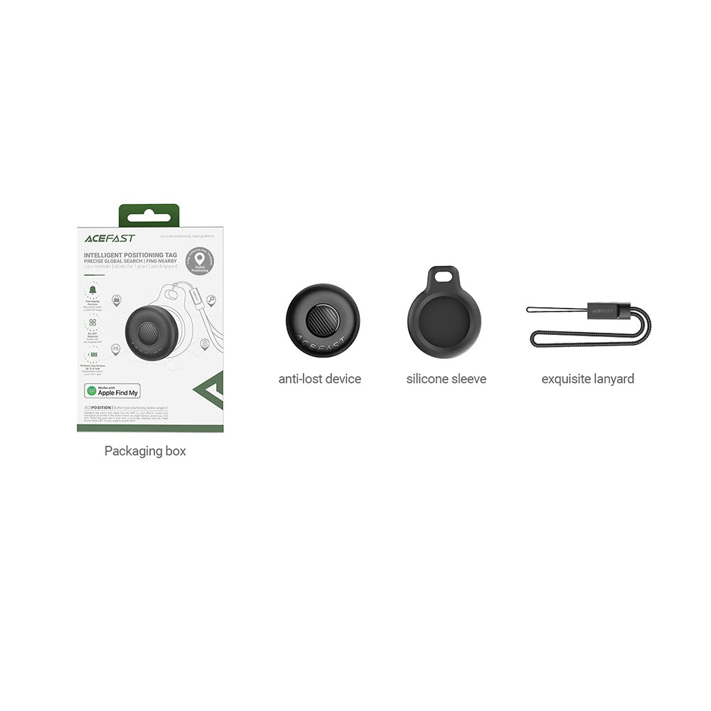 Acefast SmartTag S1 pro iOS Series, Šedý