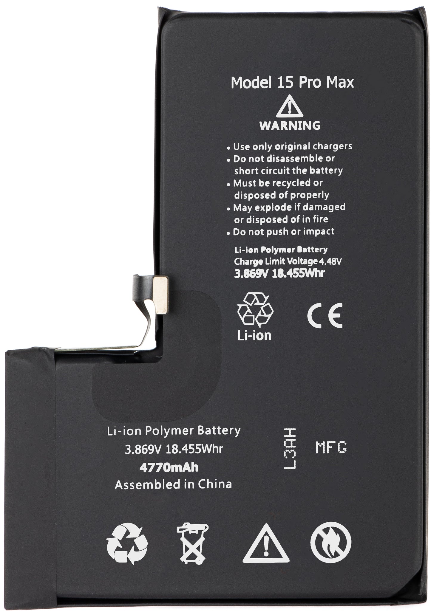 Baterie Apple iPhone 15 Pro Max, vysoká kapacita