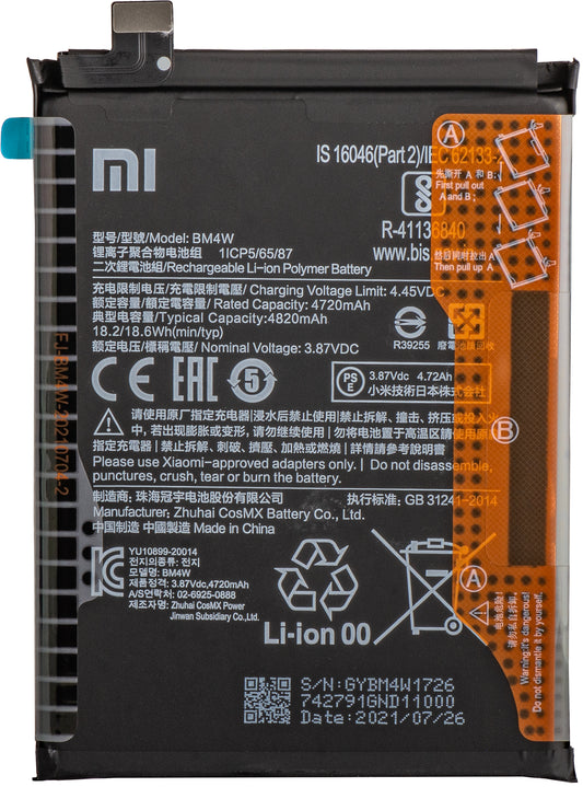 Baterie Xiaomi Mi 10T Lite 5G, BM4W, Service Pack 460200004N1Y