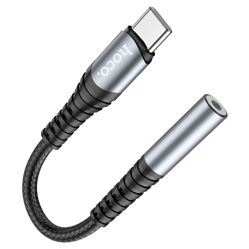 USB-C audio adaptér - 3,5 mm HOCO LS33, šedý