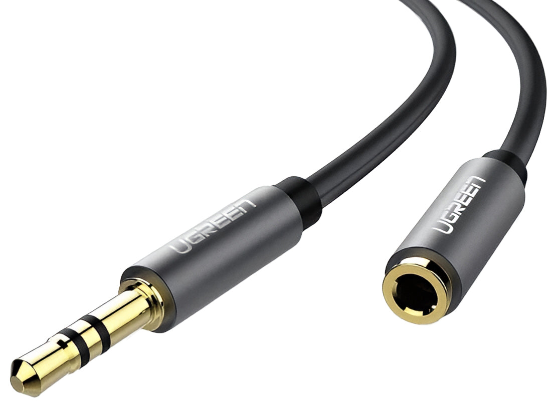 Audio adaptér 3.5mm - 3.5mm UGREEN AV118, 0.5m, Černý