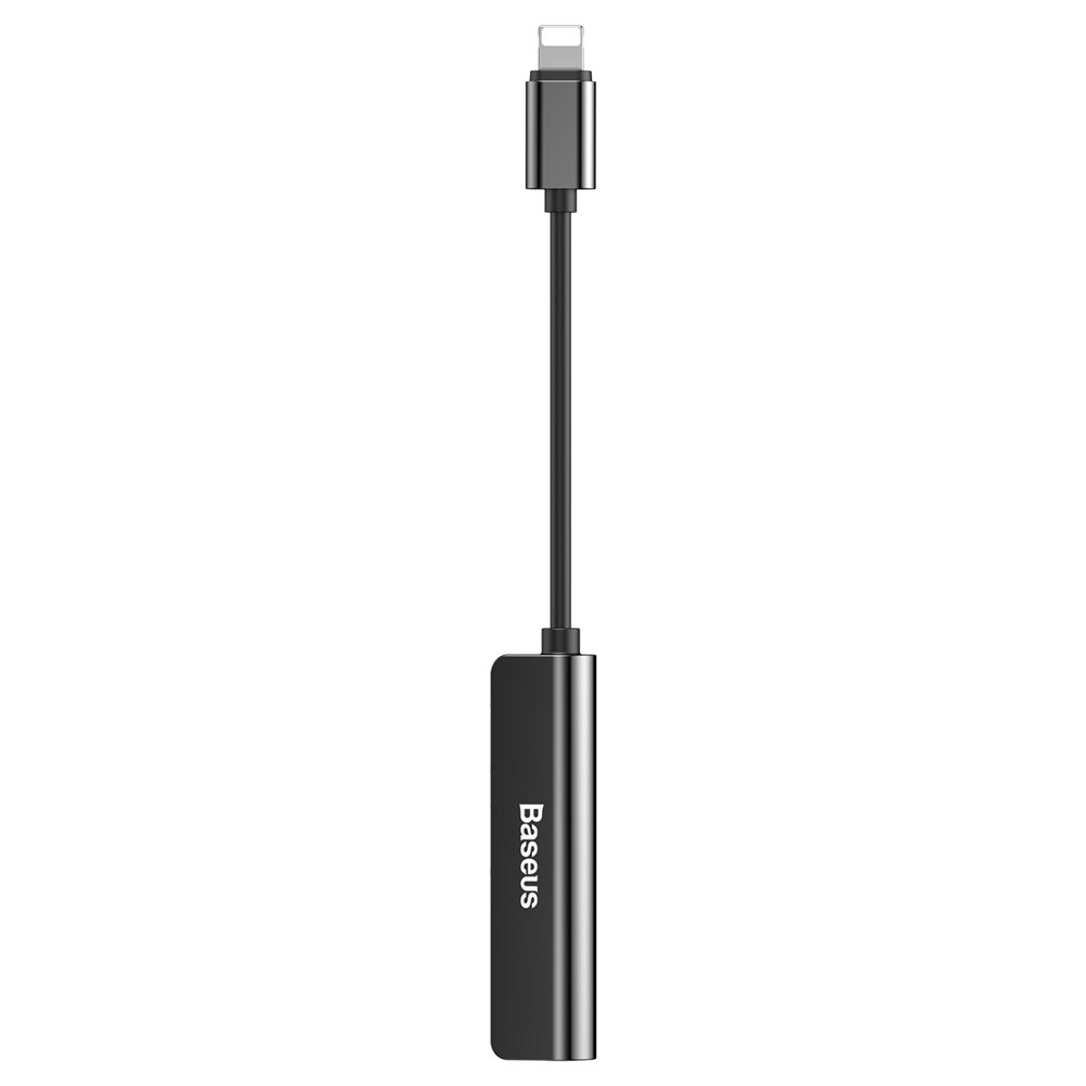 Audio adaptér Lightning - Lightning / 3,5mm Baseus L52, černý, znovu zabalený CALL52-01