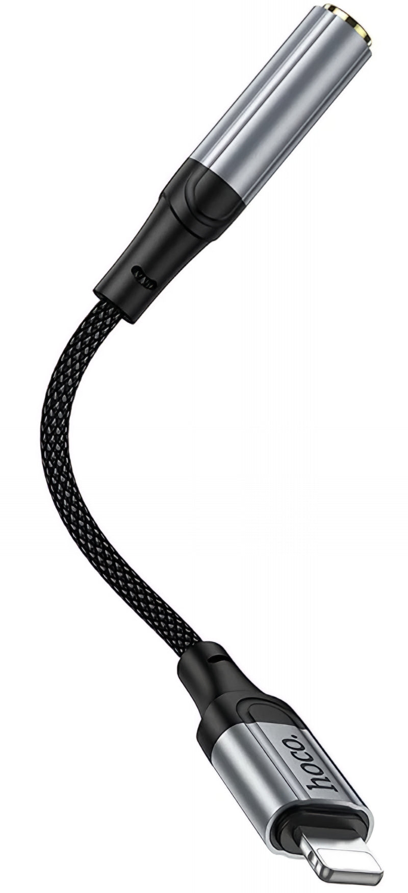 Audio adaptér Lightning - 3.5mm HOCO LS36A, Šedý