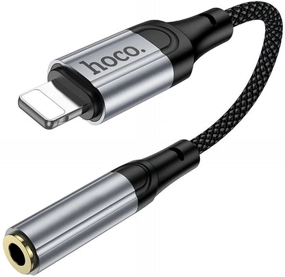 Audio adaptér Lightning - 3.5mm HOCO LS36A, Šedý