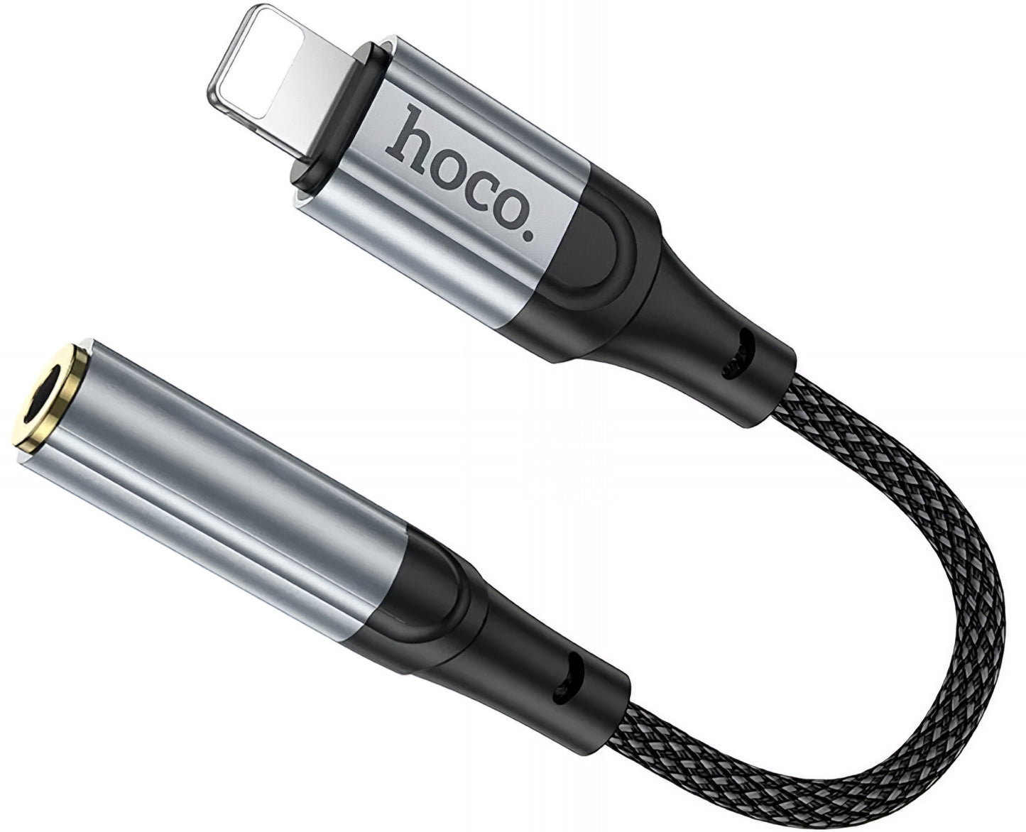 Audio adaptér Lightning - 3.5mm HOCO LS36A, Šedý