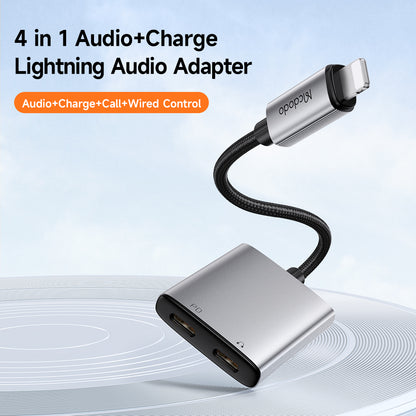 Audio adaptér Lightning - Lightning / Lightning McDodo CA-5560 Wales, Šedý