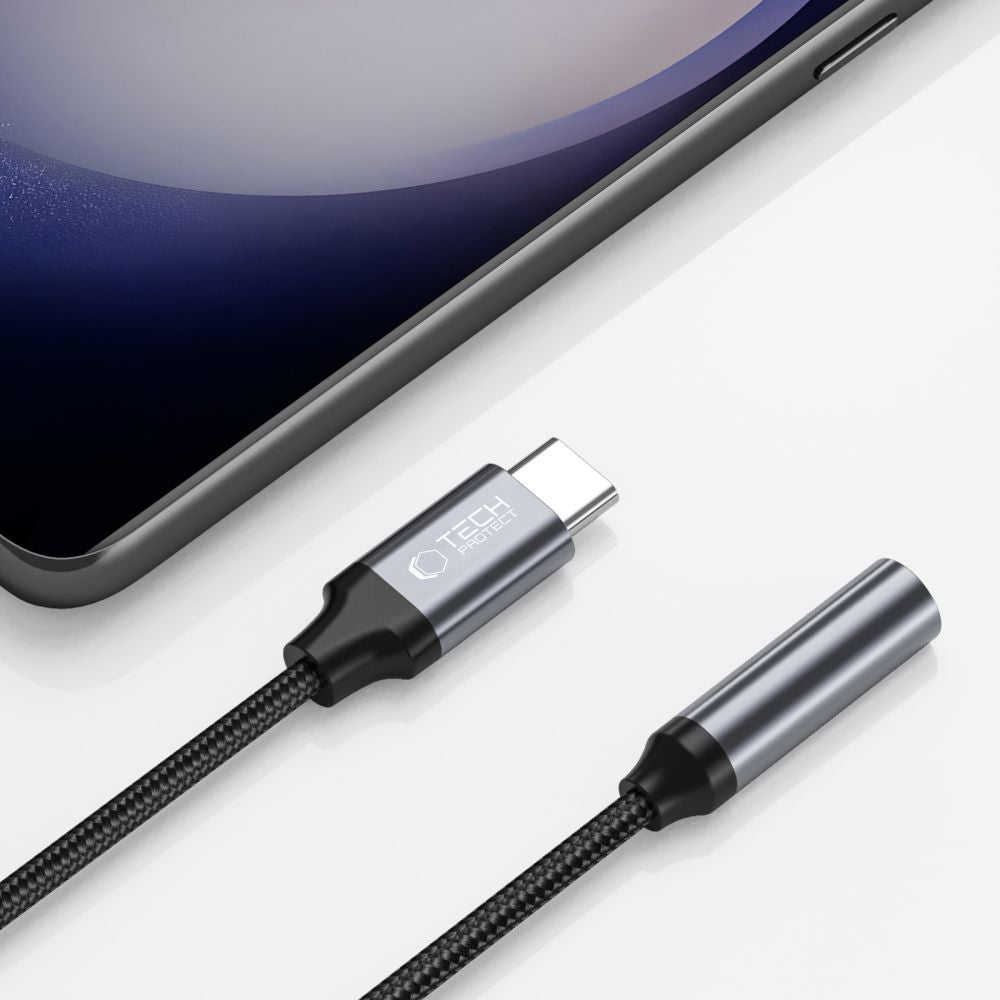 Audio adaptér USB-C - 3.5mm Tech-Protect Ultraboost, Černý