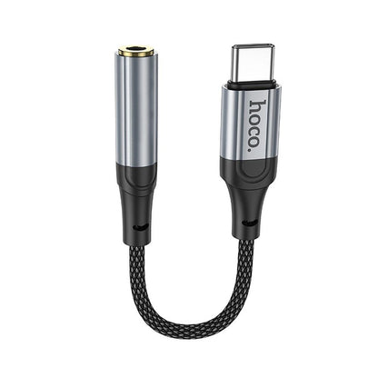 Audio adaptér USB-C - 3.5mm HOCO LS36, šedý
